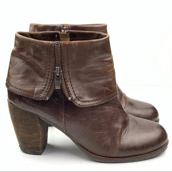 Naya lark ankle booties 10 brown leather western - Picture 1 of 13